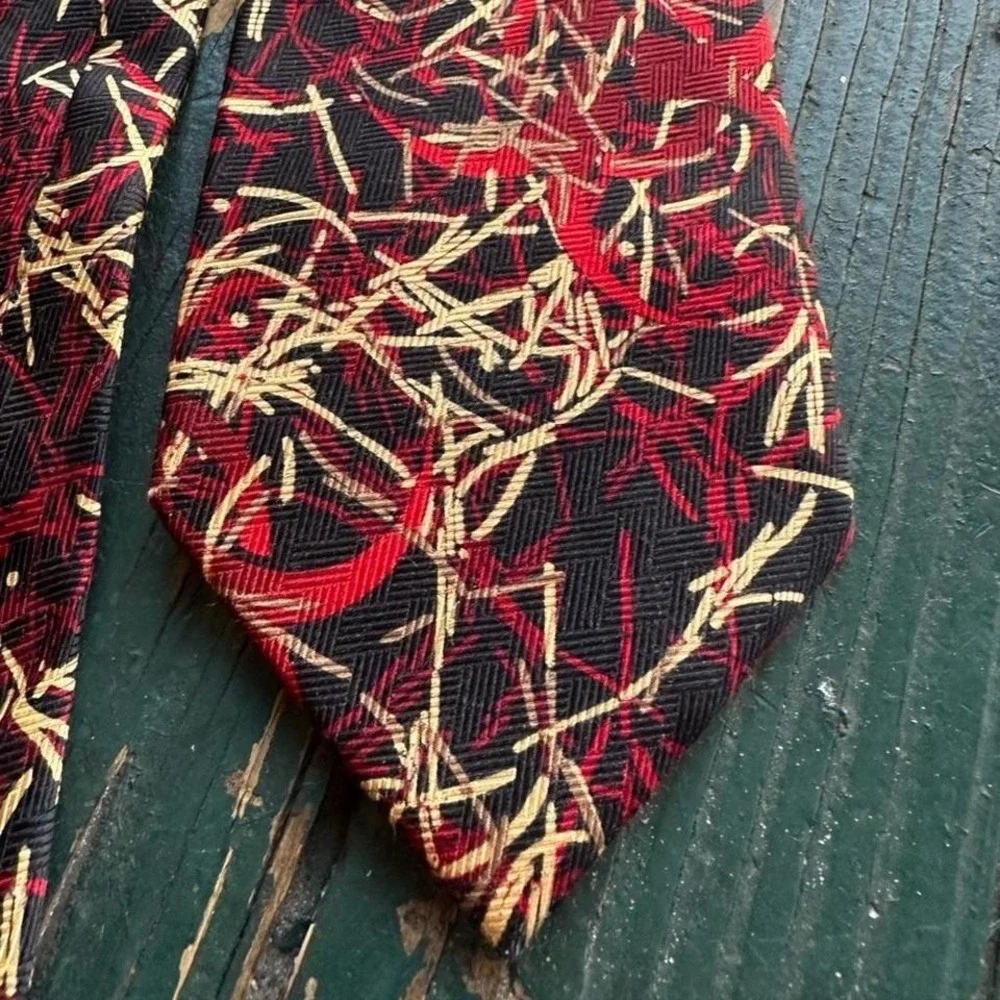 Infectious Awareables‎ Anthrax Silk Tie CDC Microbiology Science Red Black Gold